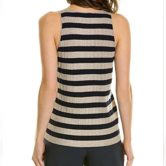 Theory Striped Tank Top In 100% Merino Wool Womens M - Picture 4 of 10